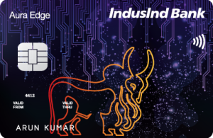 .IndusInd Bank Platinum Aura Edge Visa/Master Credit Card in telugu