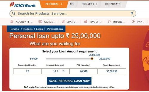 icici bank personal loan features in telugu 2023